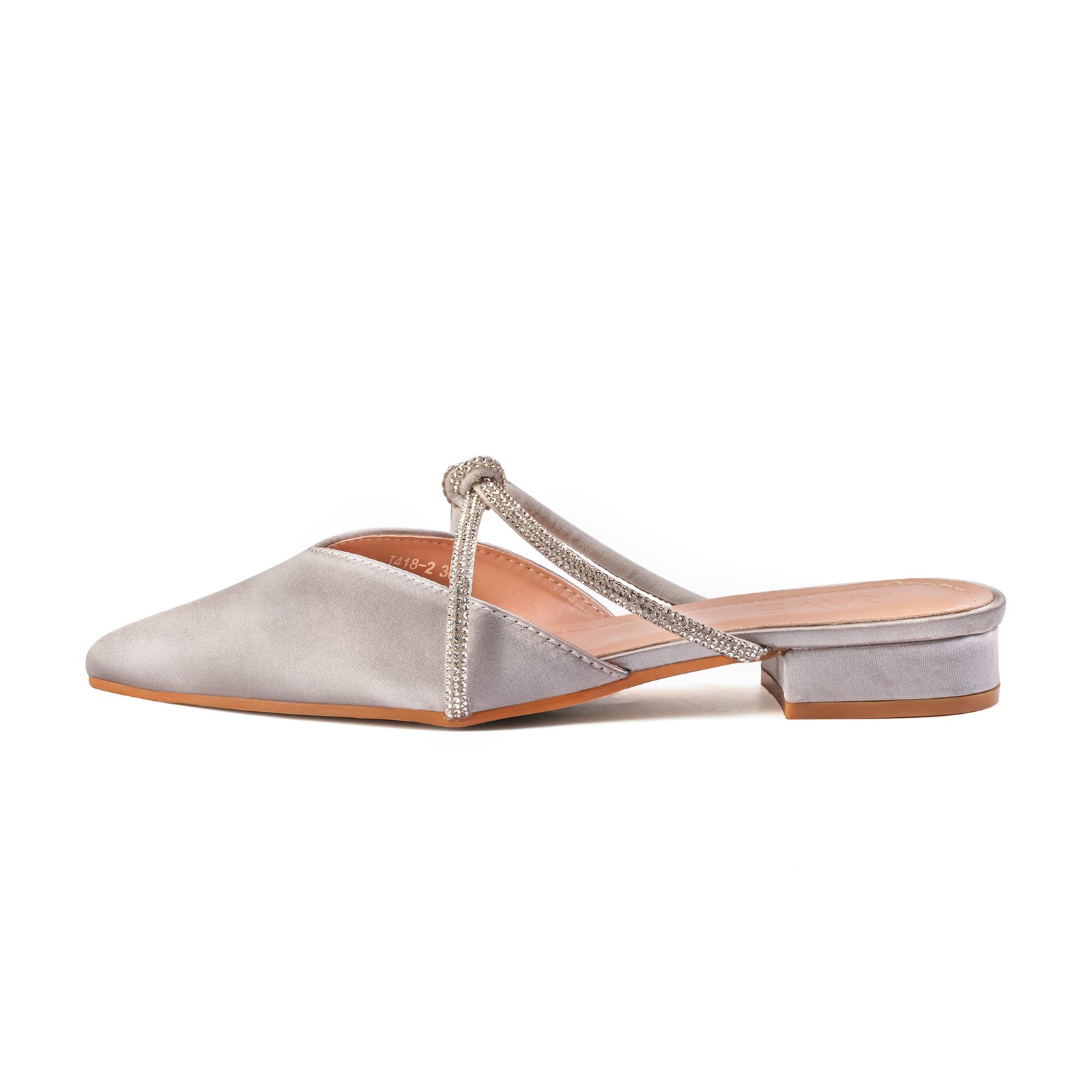 Silver open best sale toe flats